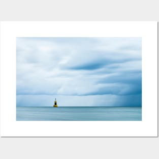 Lighthouse, Stormy Clouds & Sea Posters and Art